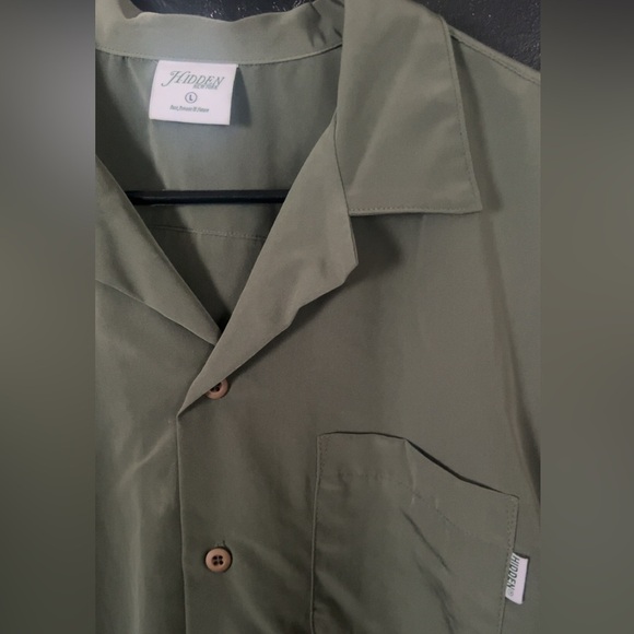 Hidden NY Camp Collar Shirt 👕 💚 - Picture 5 of 6